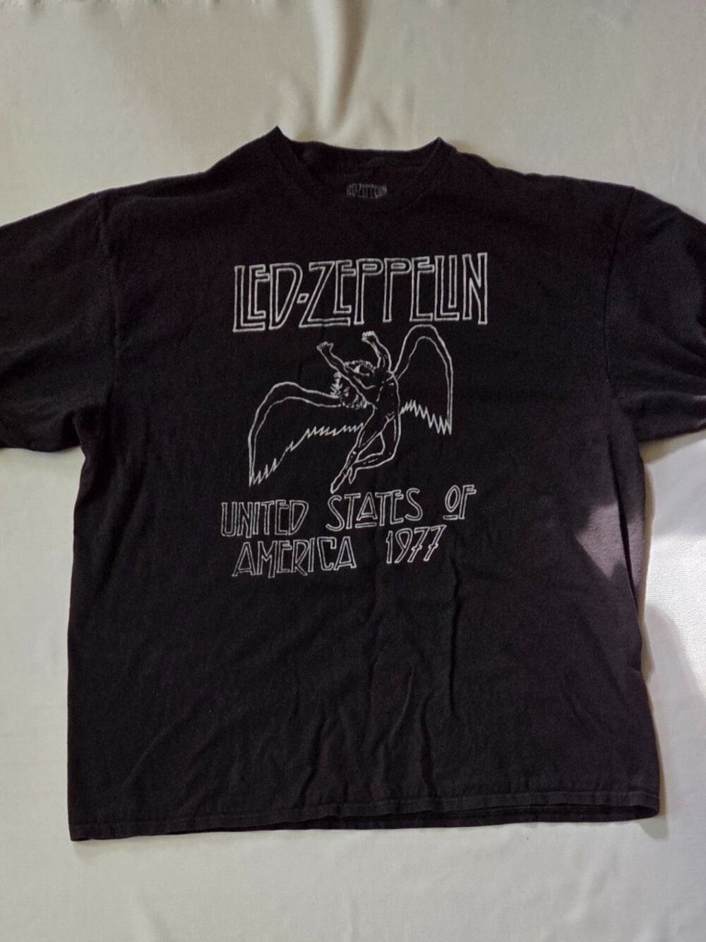 Led Zeppelin 1977 USA T Shirt 2XL Black